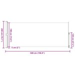 vidaXL Auvent latéral rétractable de patio 200x500 cm Gris