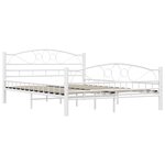 vidaXL Cadre de lit sans matelas blanc métal 140x200 cm