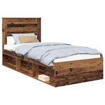 vidaXL Cadre de lit Bois ancien 100 x 200 cm Bois de pin massif