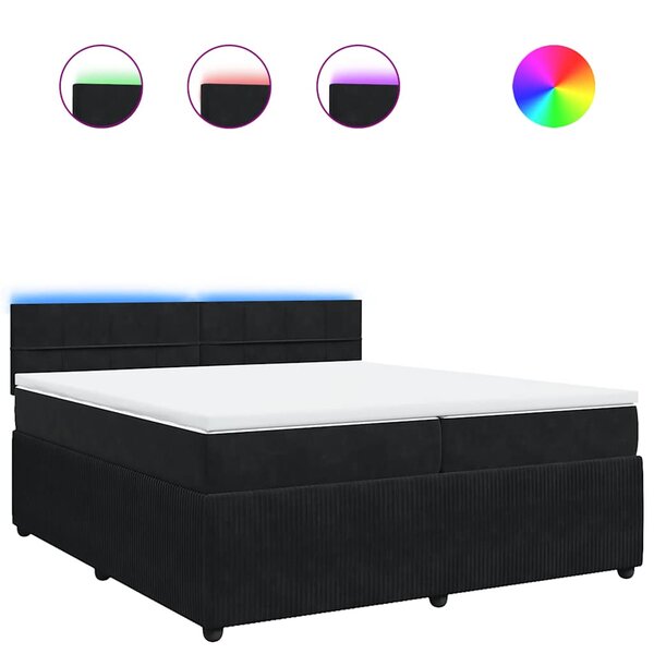 vidaXL Sommier à lattes de lit et matelas Noir 200x200 cm Velours