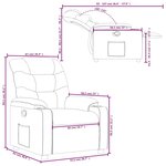 vidaXL Fauteuil inclinable Gris foncé Tissu