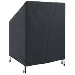 vidaXL Housse de chaise de jardin Noir 75 x 78 x 65 / 100 cm Tissu 600D