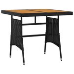 vidaXL Ensemble à manger d'extérieur 3 Pièces Résine tressée Noir