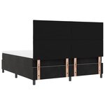 Lit Box Spring vidaXL avec Matelas & LED Noir 180x200 cm Velours
