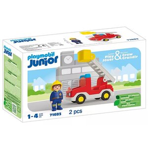 PLAYMOBIL 71683 - Junior Camion de pompier avec échelle pivotante