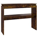 vidaXL Table console Chêne fumé 102x30x80 cm Bois d'ingénierie