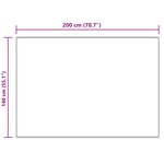 vidaXL Tapis en fausse Tafalla Crème 140 x 200 cm Polyester