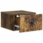 vidaXL Cabinet de chevet mural Chêne fumé 33 x 34 5 x 20 cm