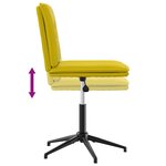vidaXL Chaises à manger lot de 4 jaune velours