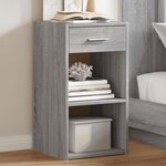 vidaXL Tables de chevet 2 Pièces sonoma gris 35x34x65cm bois d'ingénierie