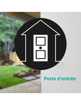 THIRARD - Verrou à bouton Apache pour porte d'entrée  cylindre 60mm  acier  3 clés  époxy blanc