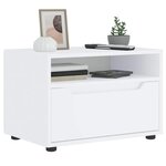 vidaXL Meuble TV VISNES blanc 60x40x38 cm bois d'ingénierie