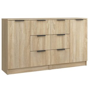 vidaXL Buffets 2 Pièces Chêne sonoma 60x30x70 cm Bois d'ingénierie
