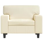 vidaXL Fauteuil Crème 60 cm Similicuir