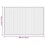 vidaXL Tapis rectangulaire naturel 70x100 cm bambou