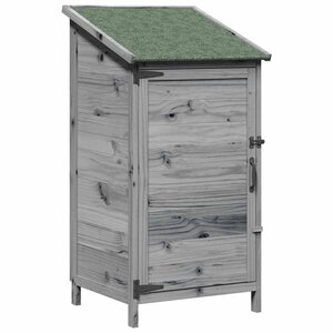 vidaXL Abri de jardin Gris 59 x 56 x 113 5 cm Bois de Sapin Massif