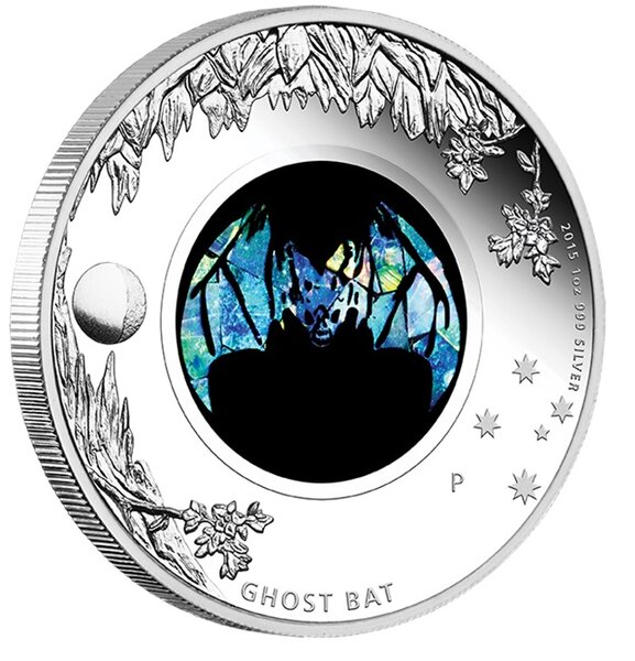 Pièce de monnaie 1 Dollar Australie 2015 1 once argent BE – Chauve-souris fantôme