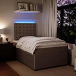 vidaXL Sommier à lattes de lit et matelas Gris clair 120x200cm Velours