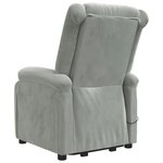 vidaXL Fauteuil gris clair velours