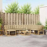 vidaXL Ensemble de canapés d'extérieur 9 Pièces Blanc et Beige