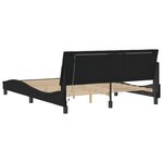 vidaXL Cadre de lit avec LED sans matelas noir 160x200 cm velours