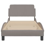 vidaXL Cadre de lit avec tête de lit Dover taupe 90x200cm tissu