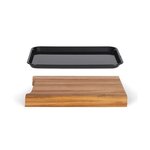 Planche à découper bois acacia FSC - 36 5 x 27 5 cm - Bac récupérateur amovible