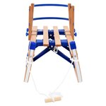 vidaXL Traîneau pliable en bois avec dossier 119 cm