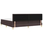 vidaXL Lit boxspring avec matelas Marron foncé 200 x 200 cm tissu