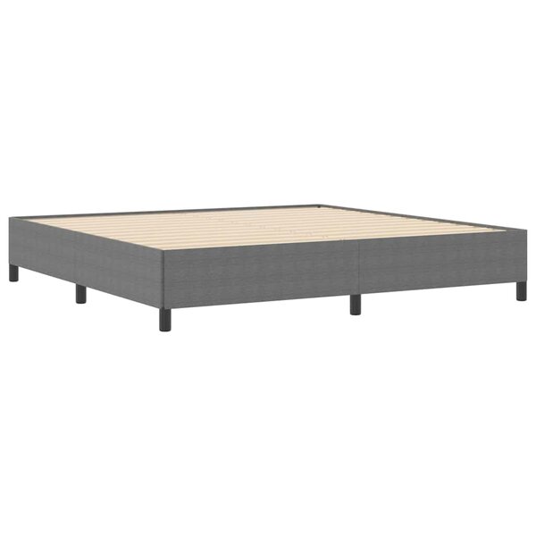vidaXL Cadre de lit Gris clair 200 x 200 cm Tissu en velours côtelé
