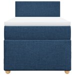 vidaXL Sommier à lattes de lit avec matelas Bleu 80x200 cm Tissu