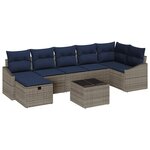vidaXL Ensemble de Canapés avec coussin 5 Pièces polyrotin