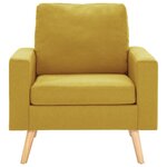 vidaXL Ensemble de canapés 2 Pièces Tissu Jaune