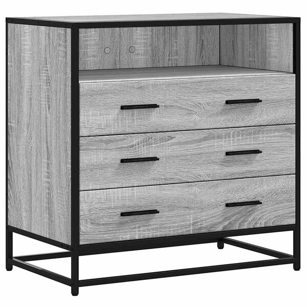 vidaXL Commode sonoma gris 70x41x70 cm bois d'ingénierie