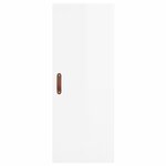 vidaXL Armoire murale blanc brillant 34 5x34x90 cm