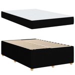 vidaXL Cadre de lit avec matelas Noir 120 x 190 cm tissu