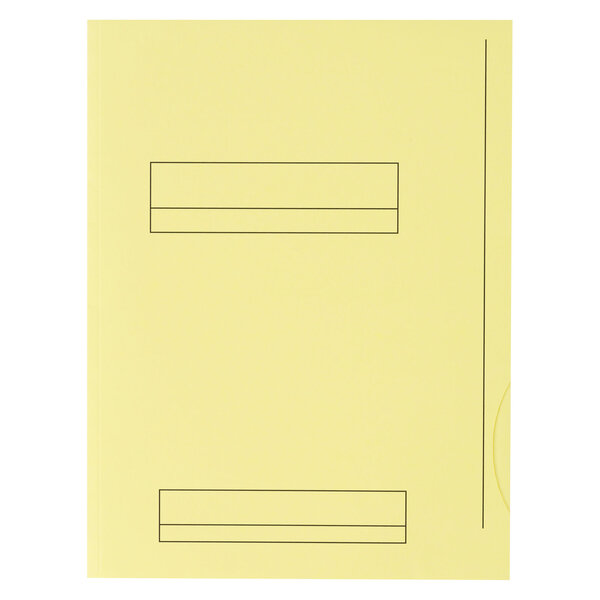 Chemises dossier 2 rabats oxford 24 x 32 cm jaune pastel - paquet de 50