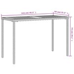 vidaXL Table de jardin avec dessus en bois d'acacia gris 115x54x74 cm