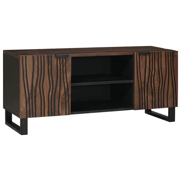 vidaXL Meuble TV Marron 105 x 33 x 46 cm bois de manguier massif