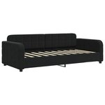 vidaXL Lit de jour avec gigogne et matelas noir 90x190 cm velours