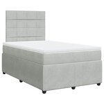 vidaXL Sommier à lattes de lit et matelas gris clair 120x190cm velours