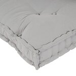 Coussin de canapé Pallet vidaXL avec appui-bras et dossier en tissu gris