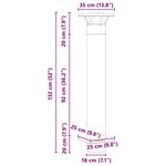 vidaXL Extension de Conduit Argent 35 x 35 x 132 cm Acier inoxydable