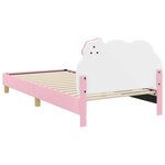 vidaXL Cadre de lit pour enfants avec tête de lit Rose 90 x 190 cm PU