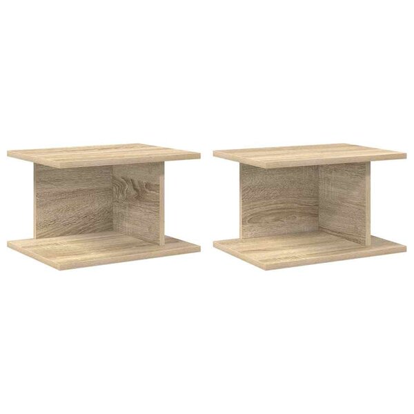 vidaXL Table de chevet 2 Pièces Chêne Sonoma 40 x 30 x 25 cm
