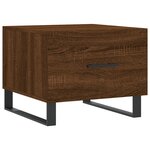 vidaXL Tables basses 2 Pièces chêne marron 50x50x40 cm bois d'ingénierie