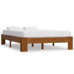 vidaXL Cadre de lit Marron clair Bois de pin massif 120x200 cm
