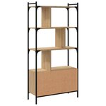 vidaXL Bibliothèque avec portes Chêne Sonoma 76 5x30x154 5 cm Bois d'ingénierie