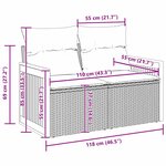 vidaXL Ensemble de canapé de jardin avec coussin 8 Pièces Noir et crème