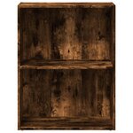 vidaXL Bibliothèque chêne fumé 60x30x77 cm bois d'ingénierie